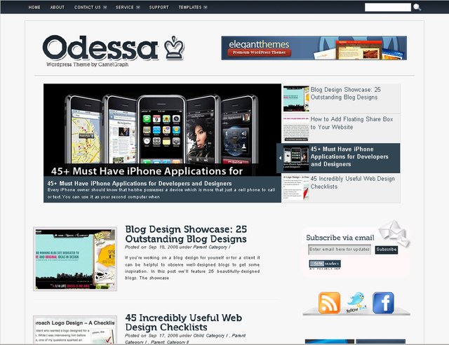 free wordpress theme Odessa