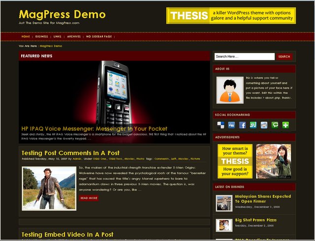 free wordpress theme Glomac