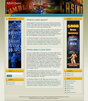 free wordpress theme Cashino Gambling Theme 3
